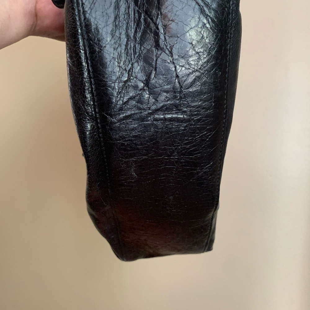 Vintage Hobo  Black Distressed Mini Bag Purse Party 90’s - Picture 6 of 11